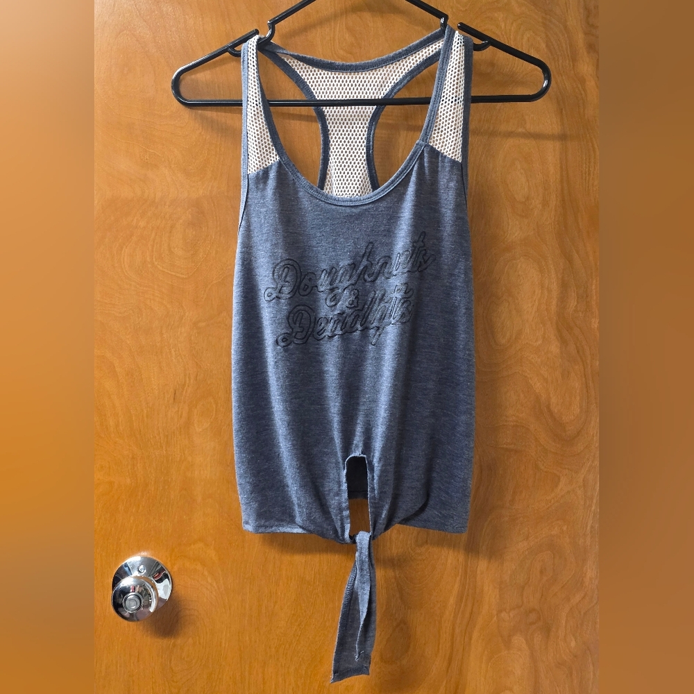 Doughnuts & Deadlifts Logo Racerback Tank Top XS